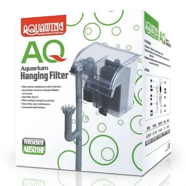 Aquawing AQ501HF Siyah Akvaryum Şelale Filtre 8W 500L/H